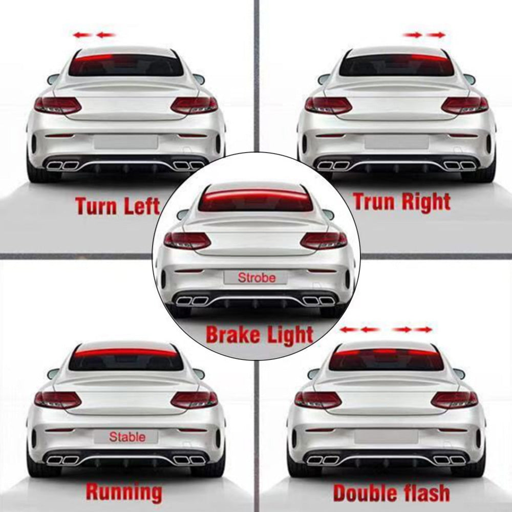 Car High-position Brake Light Rear Glass LED Decoration