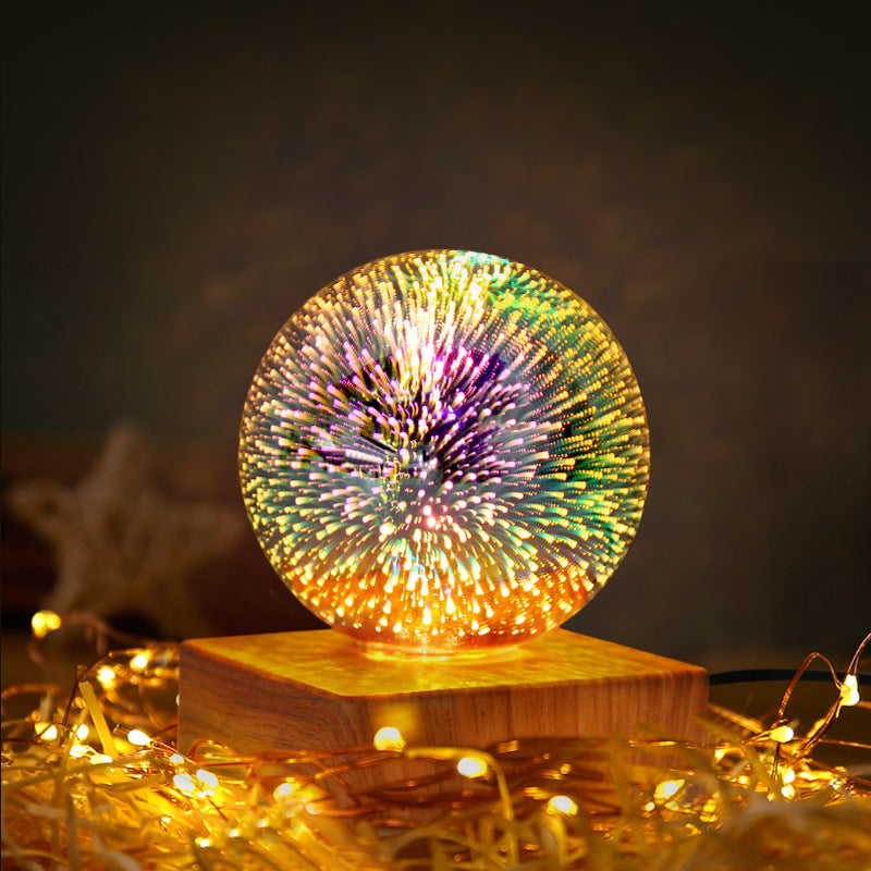 USB 3D Firework Crystals Ball Light Plug In Romantic Star LED Light