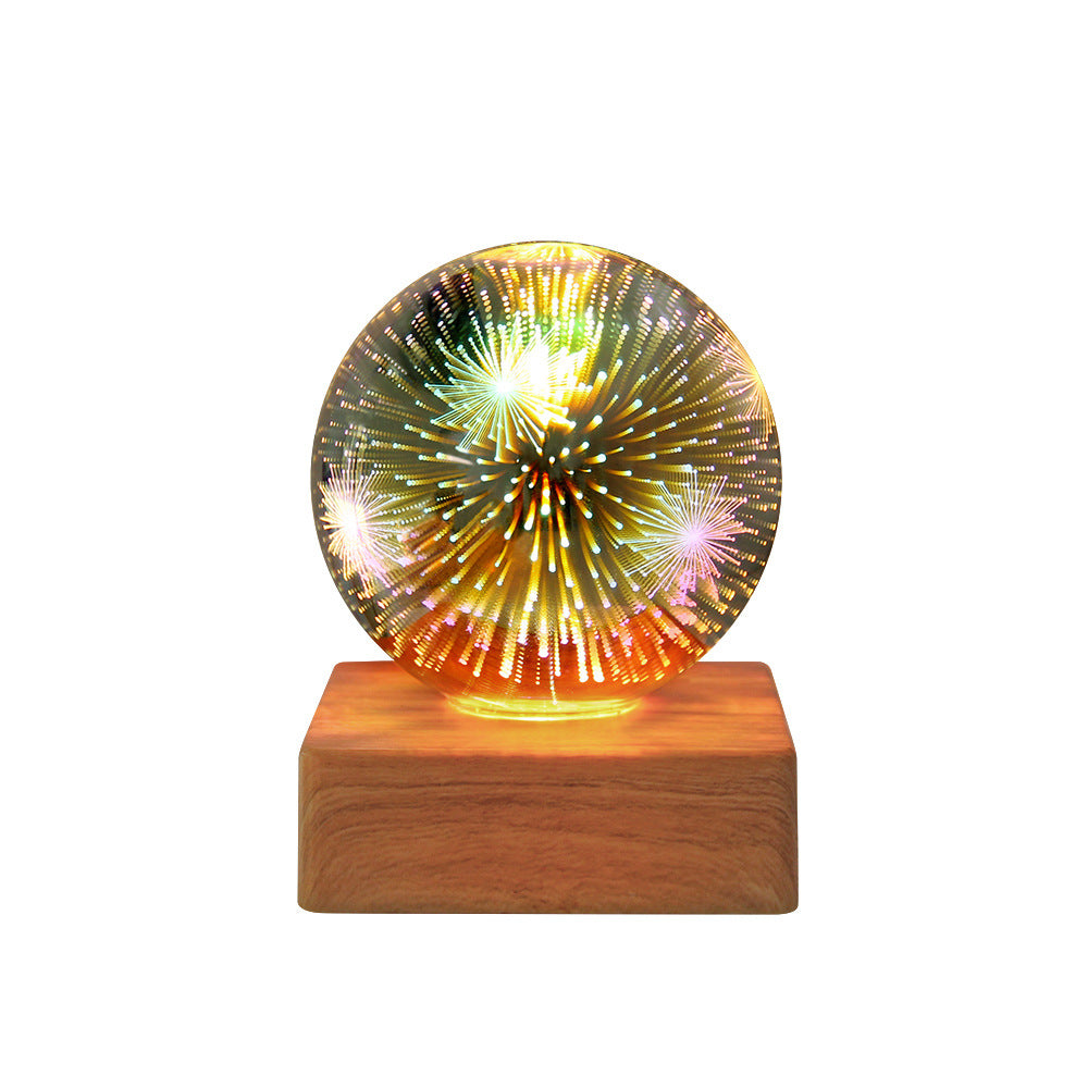 USB 3D Firework Crystals Ball Light Plug In Romantic Star LED Light