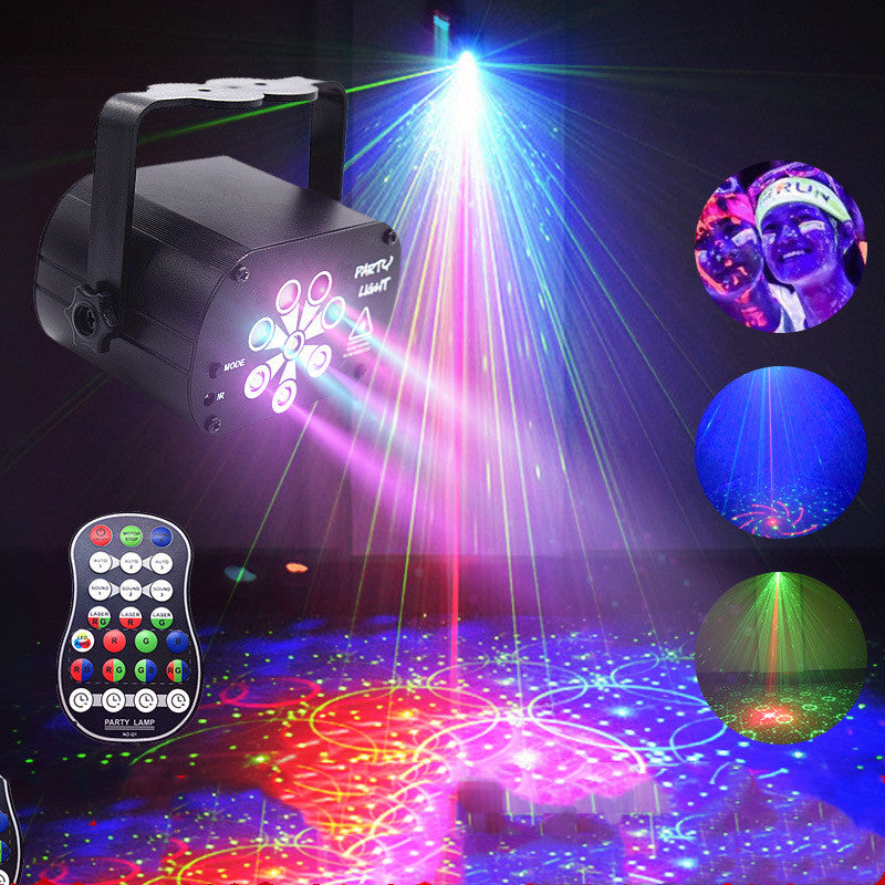 New LED Stage Light Laser Projector Disco Lamp With Voice Control