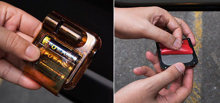 2 pcs Wireless welcome light Battery type no hole no wiring car