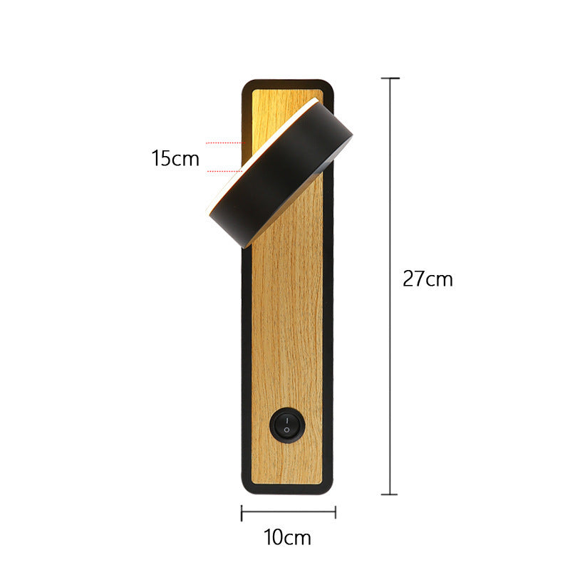 Revolving light creative with Nordic bedside lamp