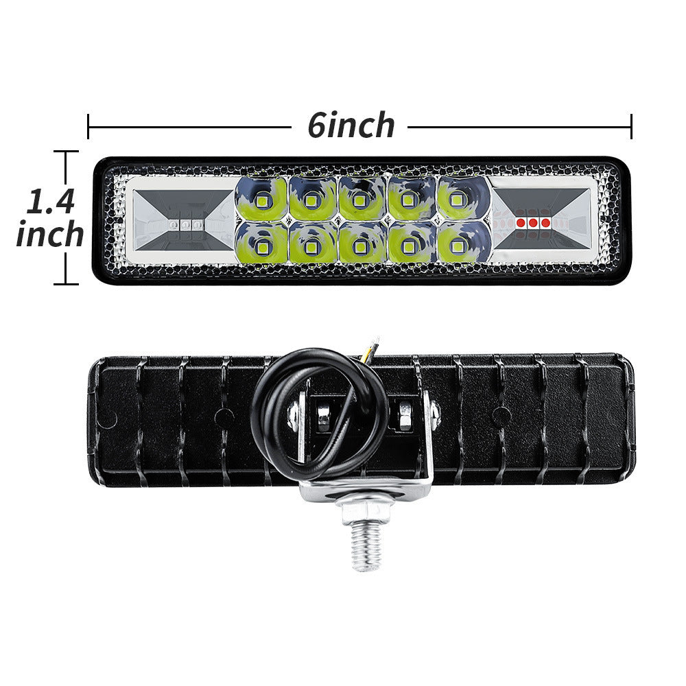 Car LED Work Light In-line 6 Inch 16LED Strobe