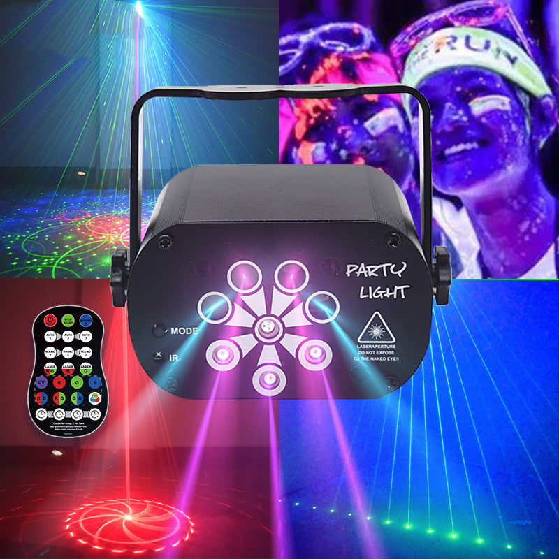 New LED Stage Light Laser Projector Disco Lamp With Voice Control