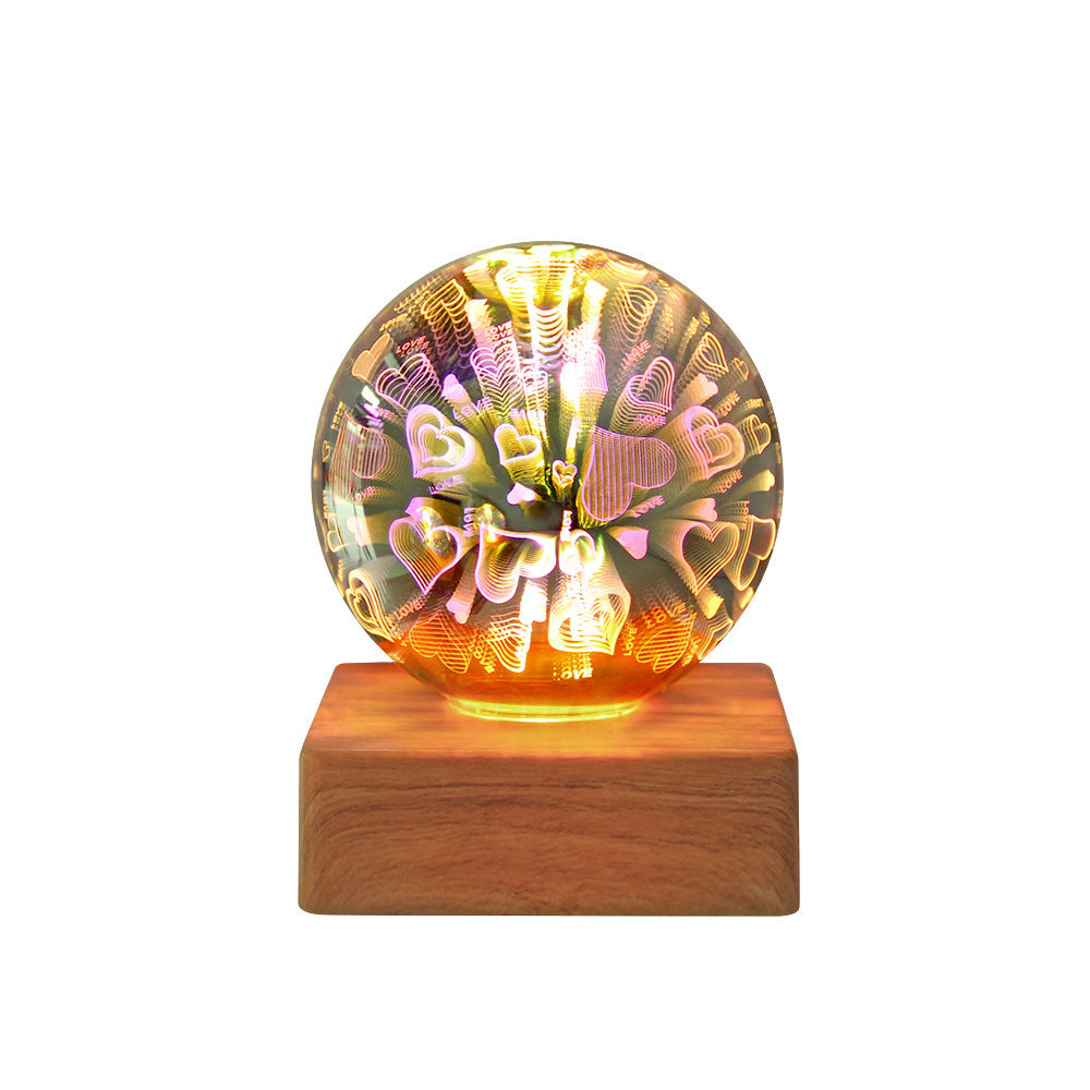 USB 3D Firework Crystals Ball Light Plug In Romantic Star LED Light