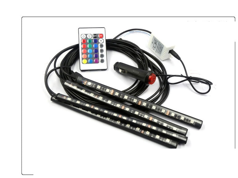 LED Car Foot Light Ambient Lamp With USB Wireless Remote
