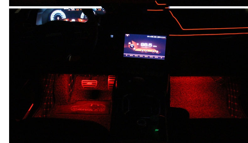 LED Car Foot Light Ambient Lamp With USB Wireless Remote