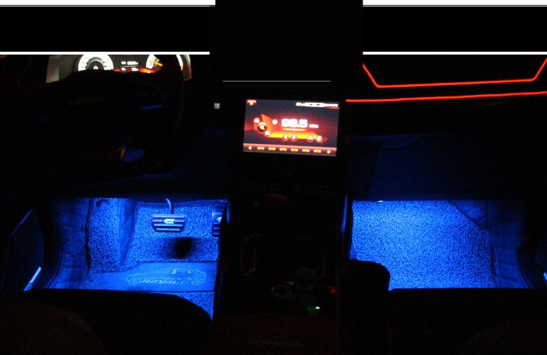 LED Car Foot Light Ambient Lamp With USB Wireless Remote