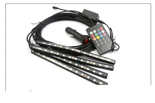LED Car Foot Light Ambient Lamp With USB Wireless Remote