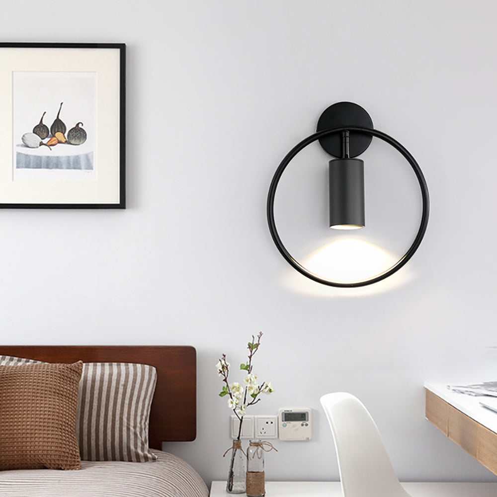 Nordic Minimalist Ring Wall Lamp Post-Modern Bedroom Spotlight