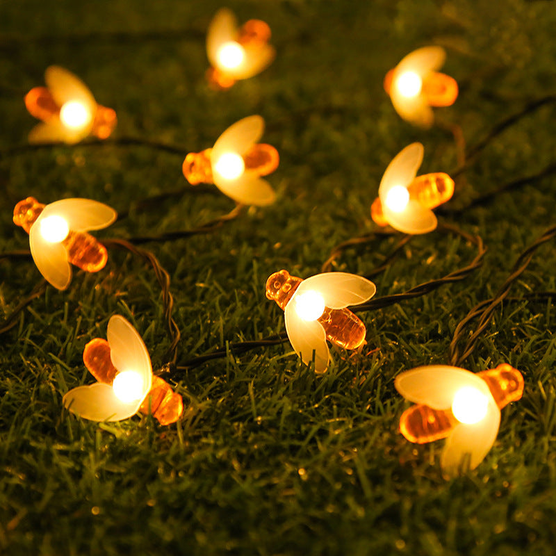 LED Outdoor Solar Lamp String Lights Garland Lighting Bee