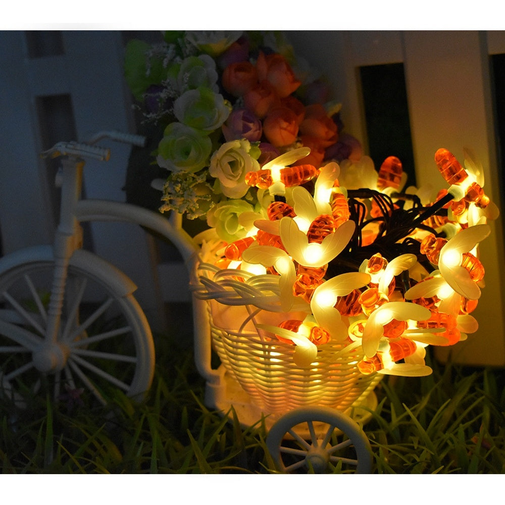 LED Outdoor Solar Lamp String Lights Garland Lighting Bee