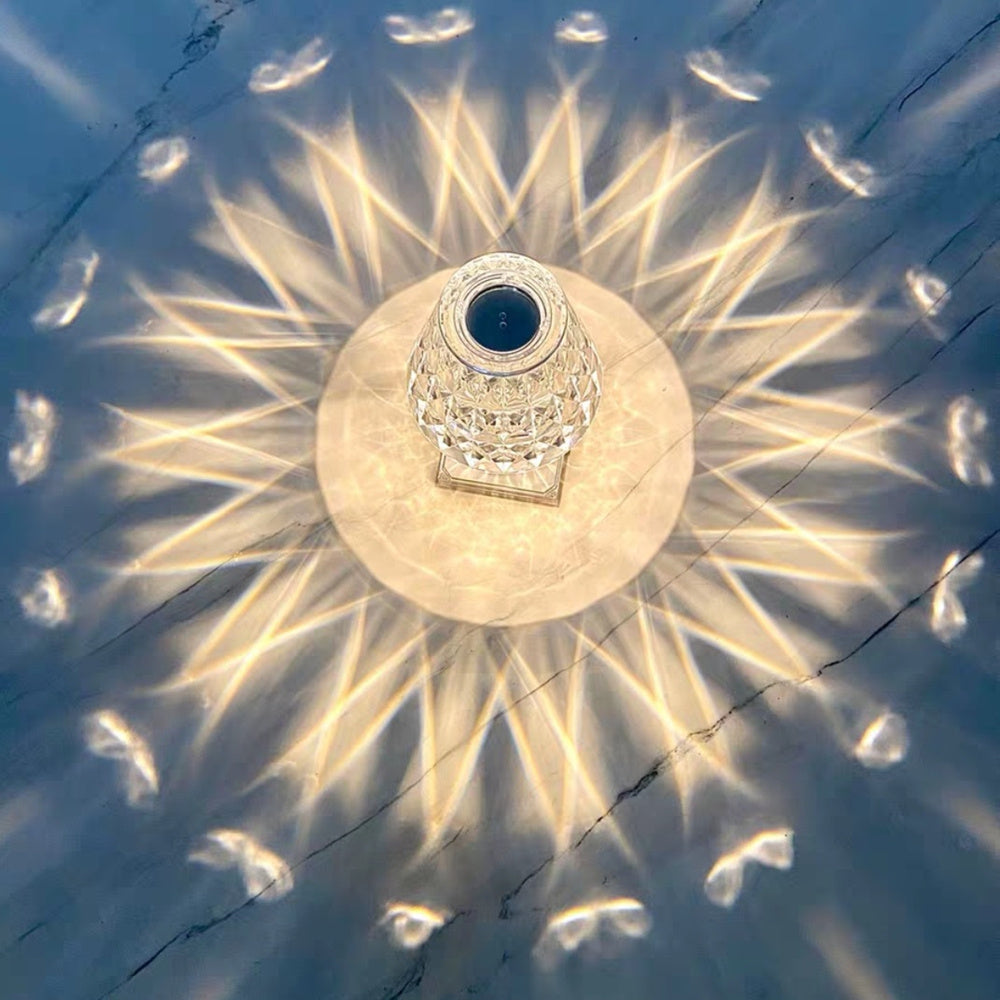 Diamond Acylic Table Lamp Night Light Italy Princess Deck Lamp