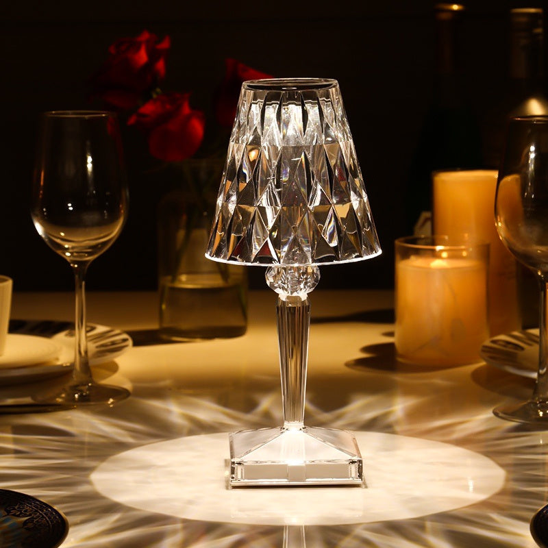 Diamond Acylic Table Lamp Night Light Italy Princess Deck Lamp