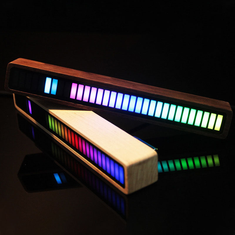 Solid Wood Bluetooth Voice Control Pickup Rhythm Lights Music