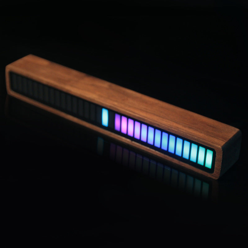 Solid Wood Bluetooth Voice Control Pickup Rhythm Lights Music