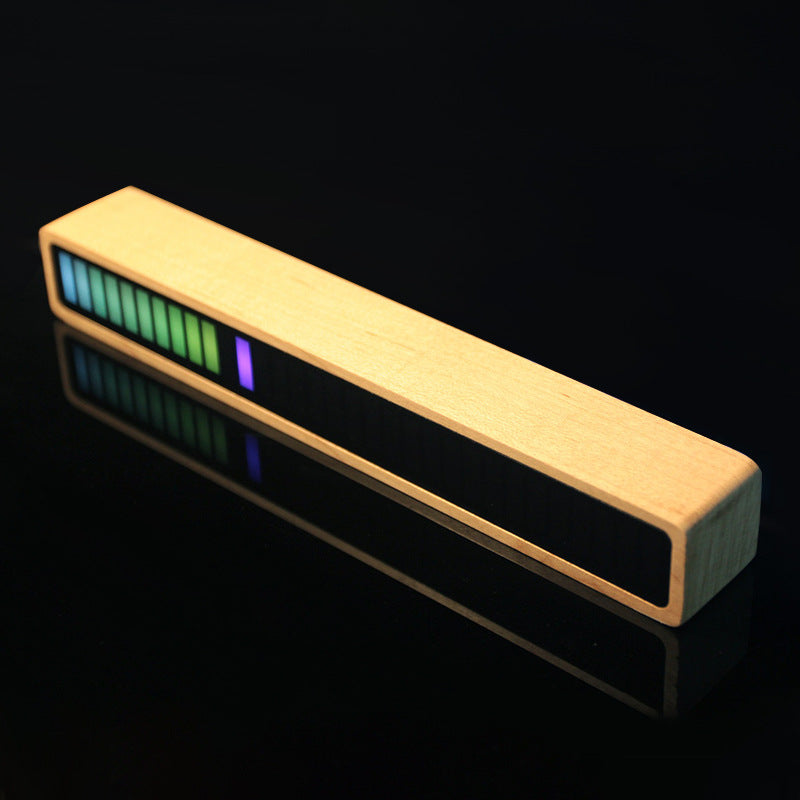 Solid Wood Bluetooth Voice Control Pickup Rhythm Lights Music