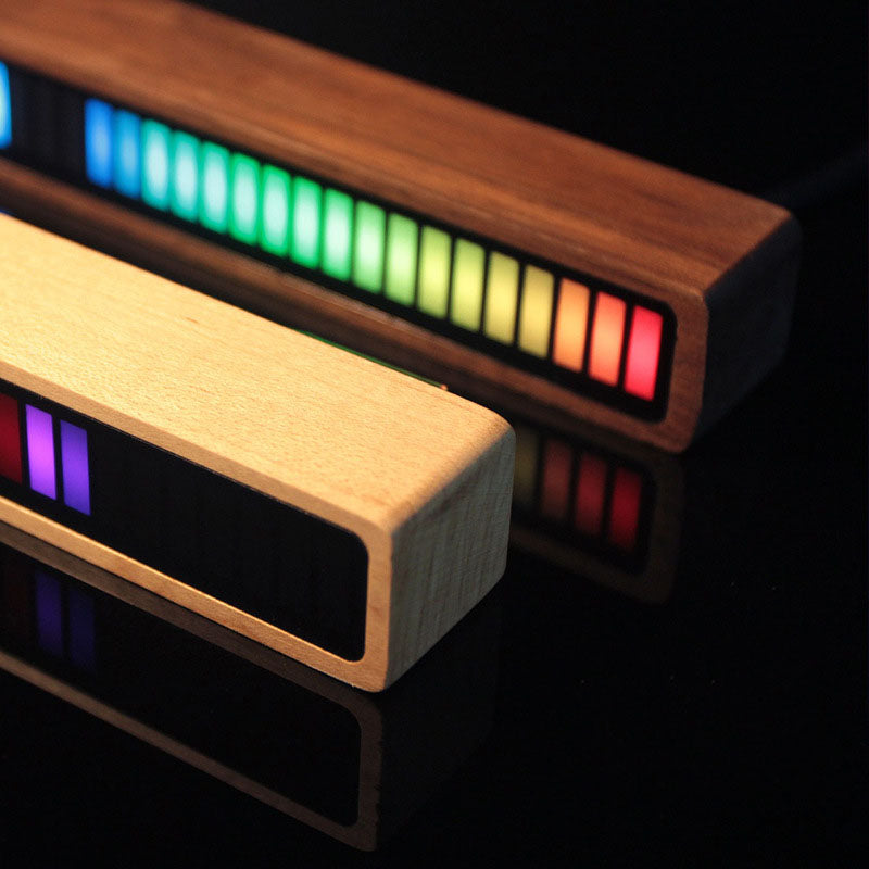 Solid Wood Bluetooth Voice Control Pickup Rhythm Lights Music