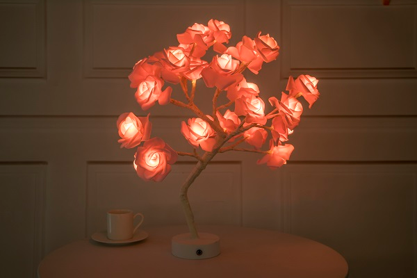 Rose Flower Lamp USB Battery Operated LED Table Lamp