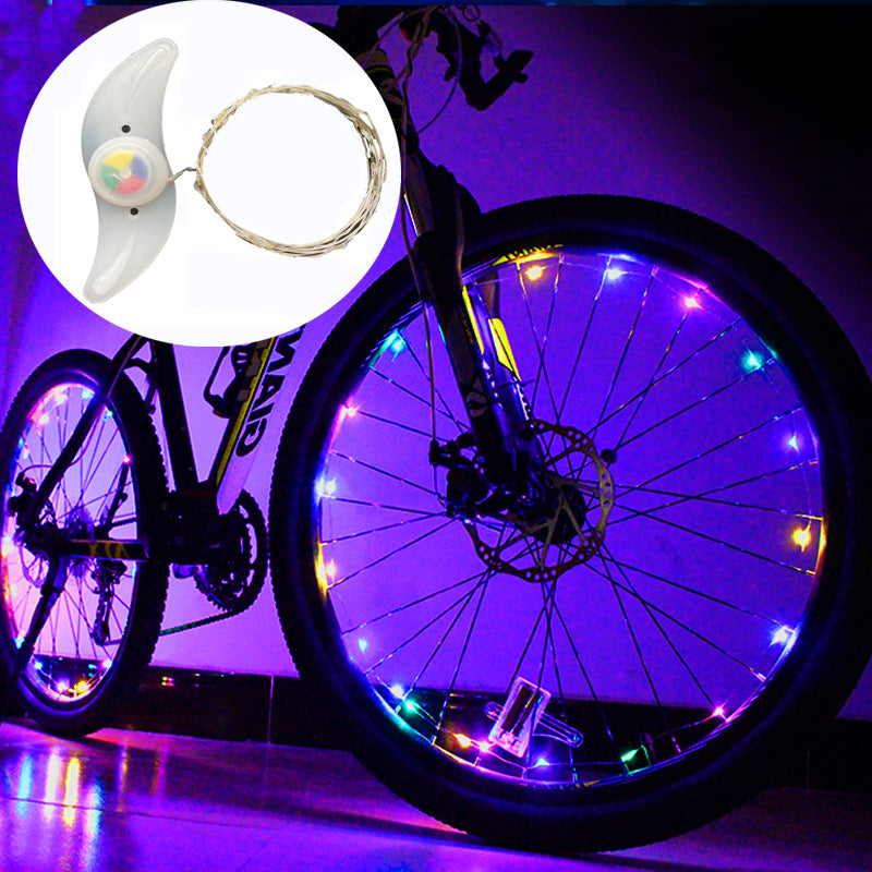 Super Cool Bicycle Led Hub Light Set Mountain Bike Rack Light