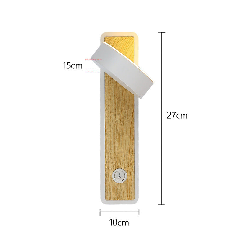 Revolving light creative with Nordic bedside lamp