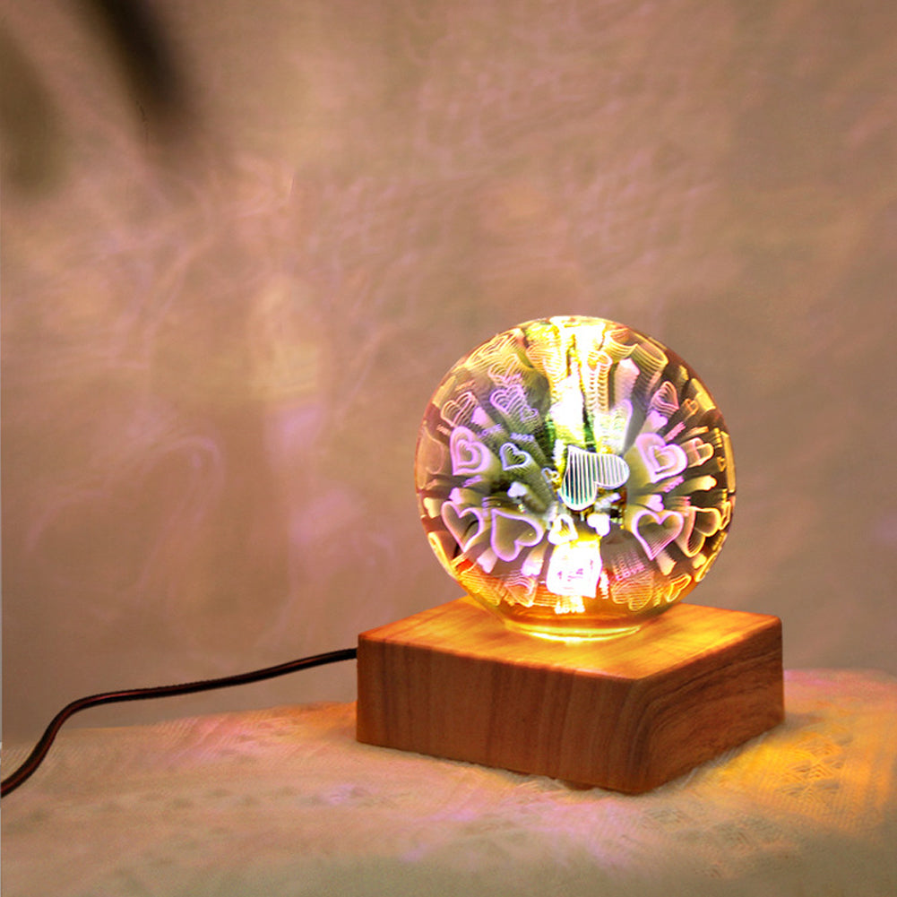 USB 3D Firework Crystals Ball Light Plug In Romantic Star LED Light