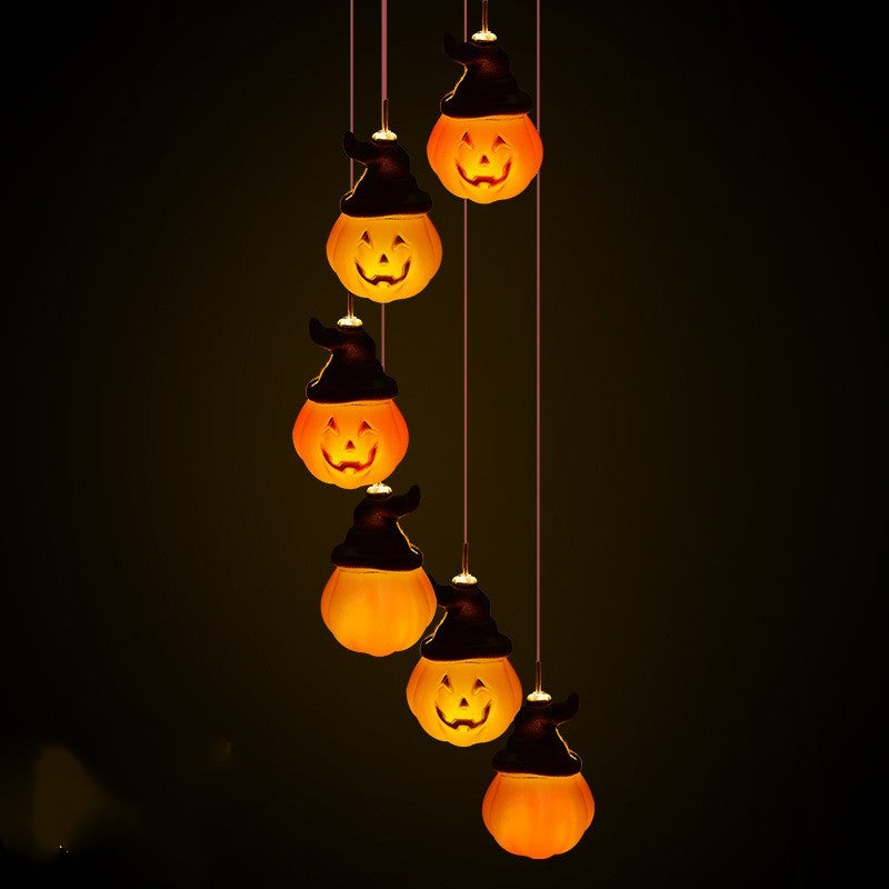 Solar Wind Chimes Halloween Horror Pumpkin Skull