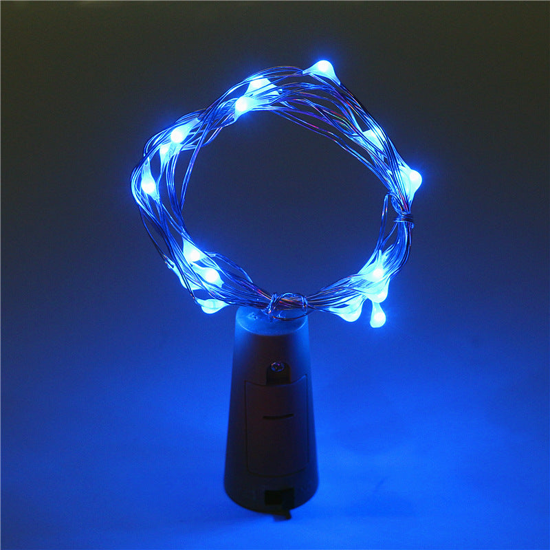 Red wine cork string 2 meters 20 colorful lights
