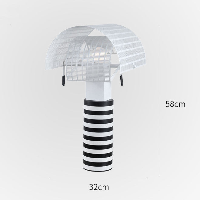 Creative Black And White Stripes Light Luxury Artistic Table Lamp