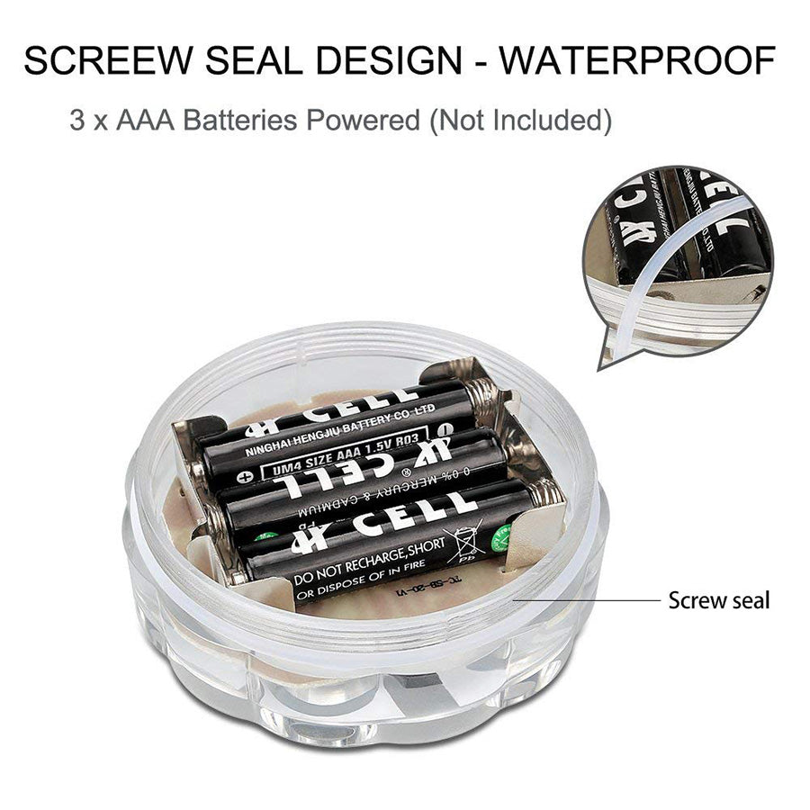10 LED Submersible Lights Underwater Waterproof Vase Base Lamp