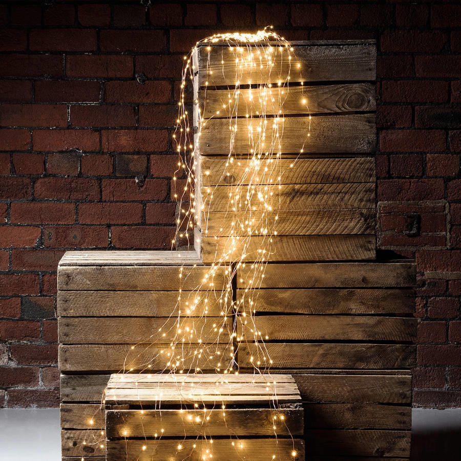 Copper Wire Tree Vine LED Waterfall Decoration Light