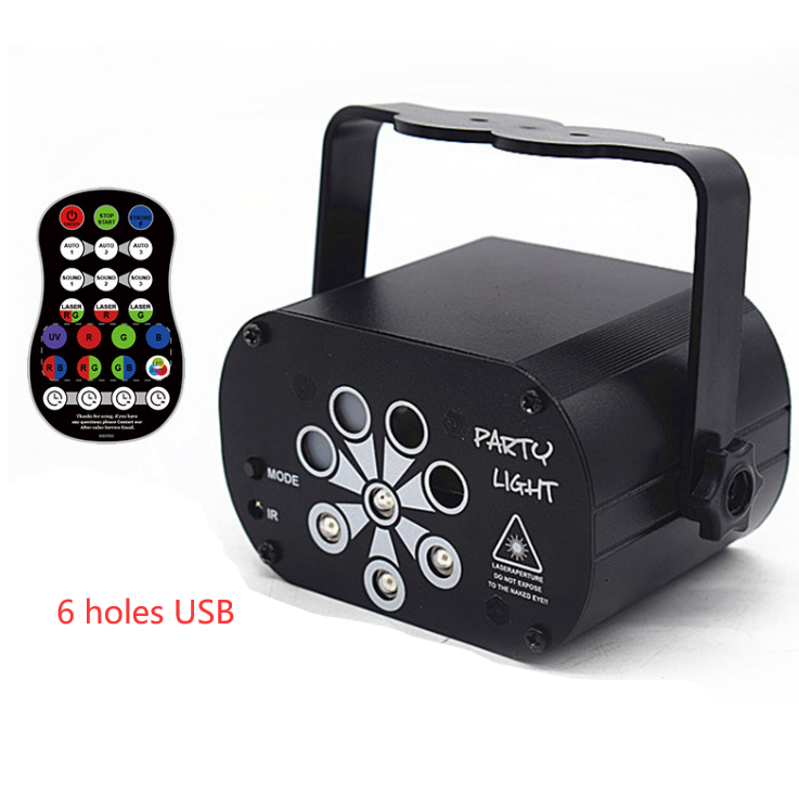 New LED Stage Light Laser Projector Disco Lamp With Voice Control