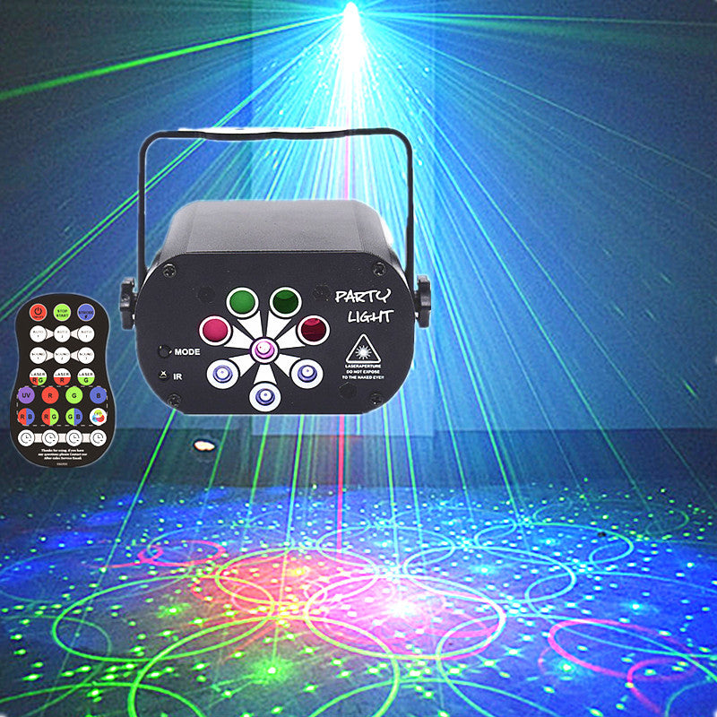 New LED Stage Light Laser Projector Disco Lamp With Voice Control