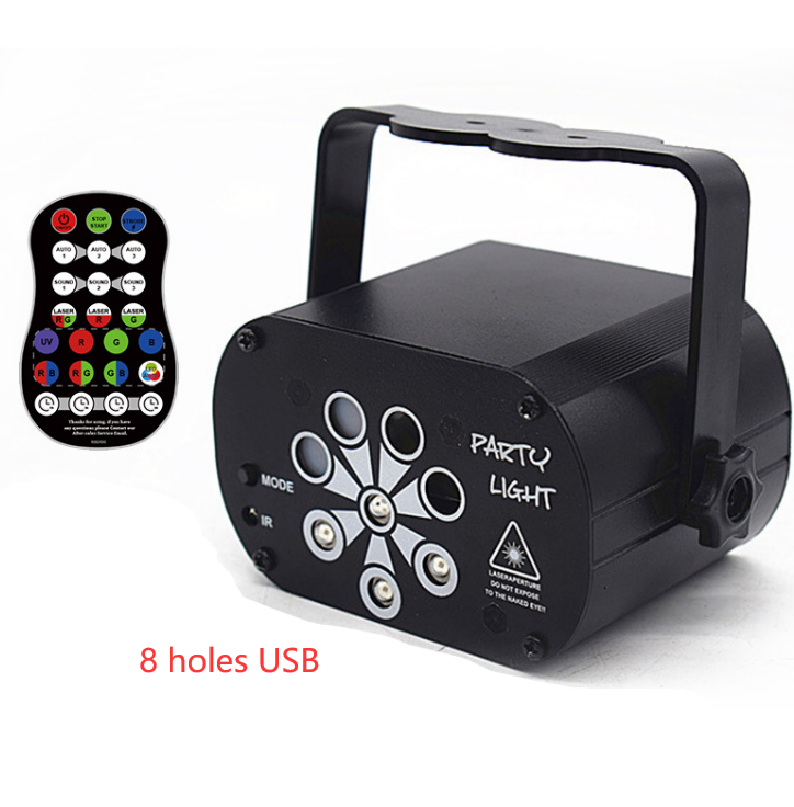 New LED Stage Light Laser Projector Disco Lamp With Voice Control
