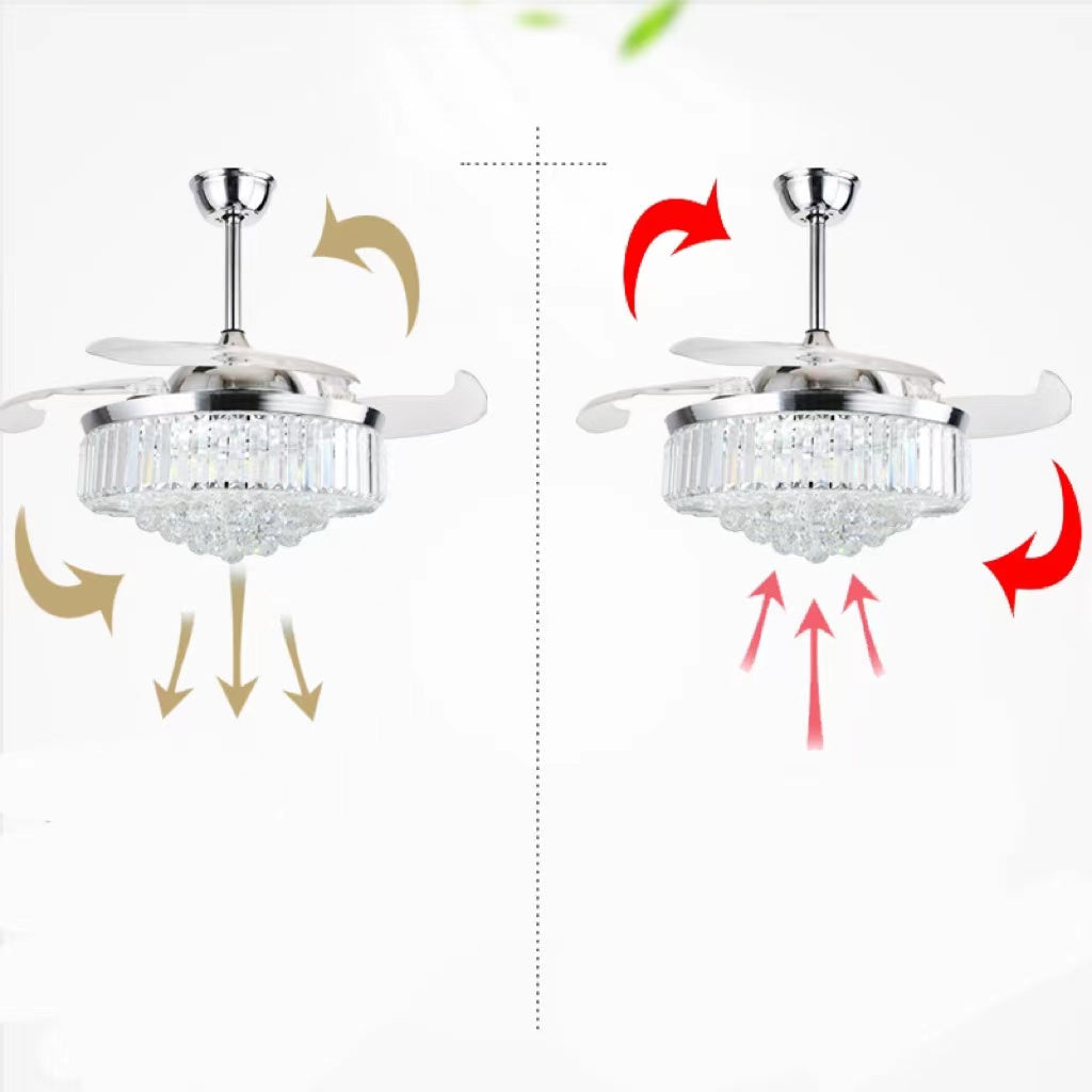Crystal Fan Lights European Ceiling Fan Lights Living Room Bedroom