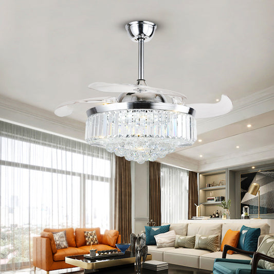 Crystal Fan Lights European Ceiling Fan Lights Living Room Bedroom