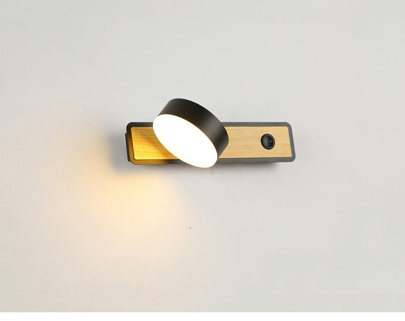 Revolving light creative with Nordic bedside lamp