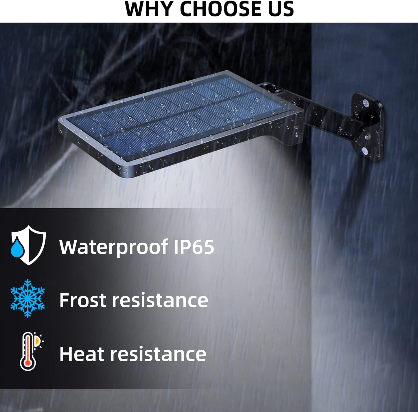 2 Pack Outdoor Solar Flood Lights Wireless 48 LED Waterproof Sensor Light