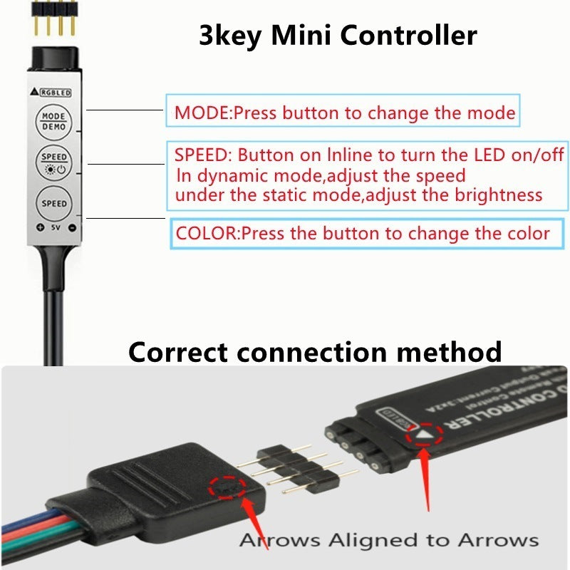 LED Light With Self-adhesive Manufacturer 5v USB