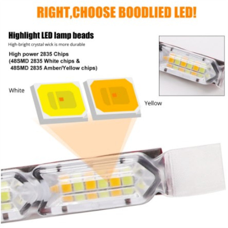 Car LED Crystal Tear-eye Marquee Running Water Light Guide