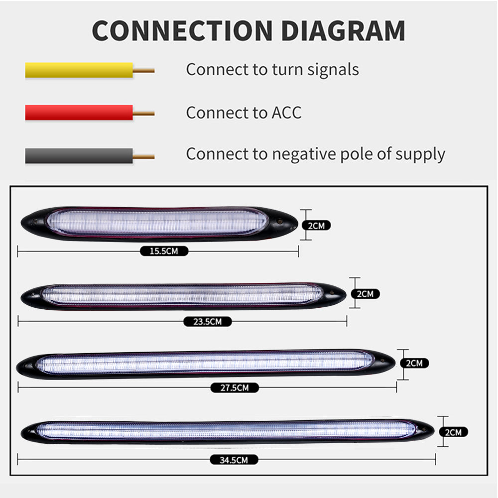 Start Scanning Dual-color Car LED Daytime Running Lights