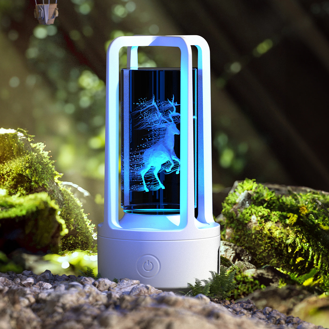 Creative 2 In 1 Audio Acrylic Crystal Lamp And Bluetooth Speaker
