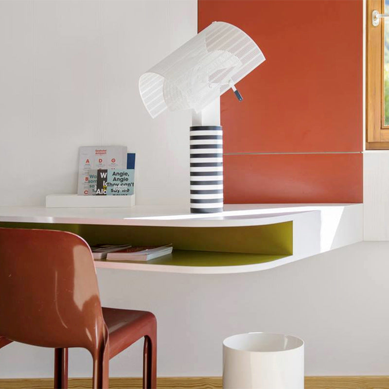 Creative Black And White Stripes Light Luxury Artistic Table Lamp