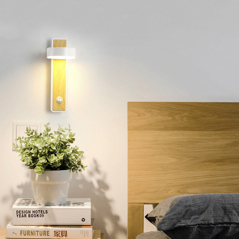 Revolving light creative with Nordic bedside lamp