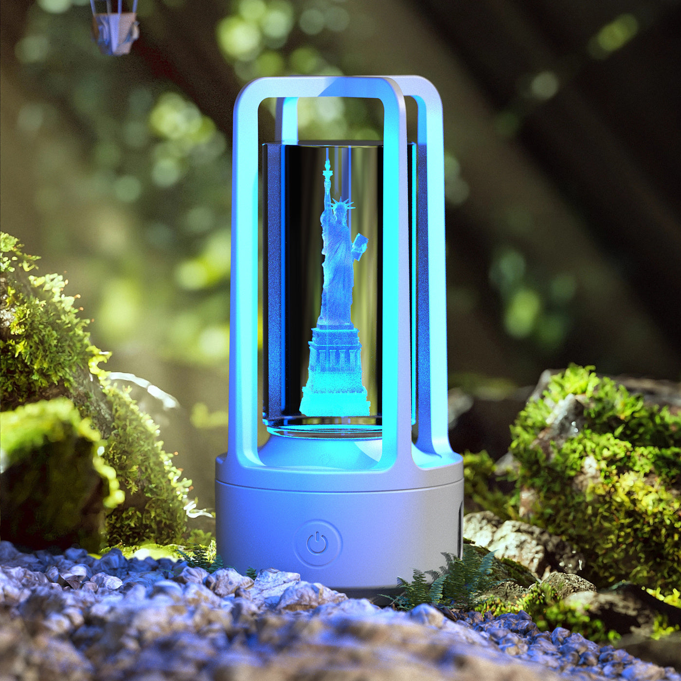 Creative 2 In 1 Audio Acrylic Crystal Lamp And Bluetooth Speaker