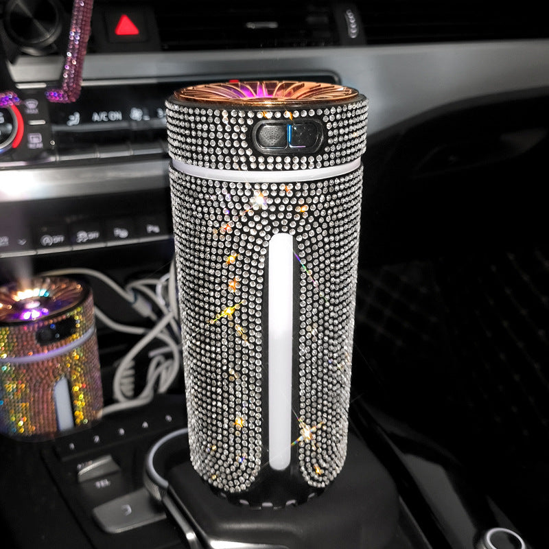 Luxury Diamond Car Humidifier LED Light Car Diffuser