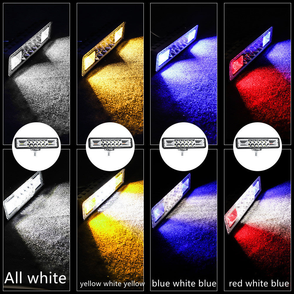 Car LED Work Light In-line 6 Inch 16LED Strobe