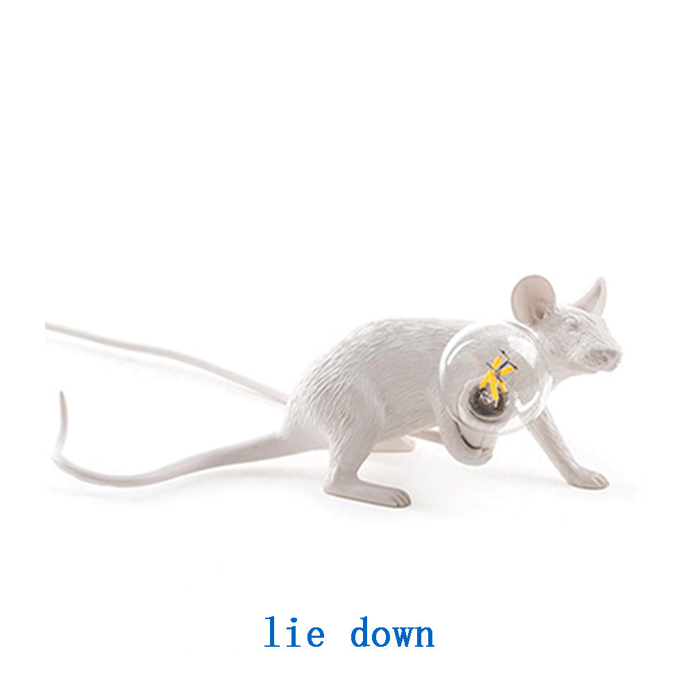 Creative Nordic Resin Mouse Table Lamp Desk LED Lights
