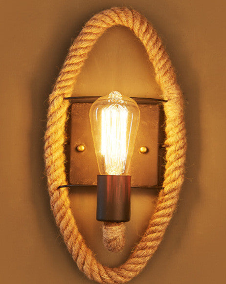 Retro Wall Lamp American Style Loft Wrought Iron Bedside
