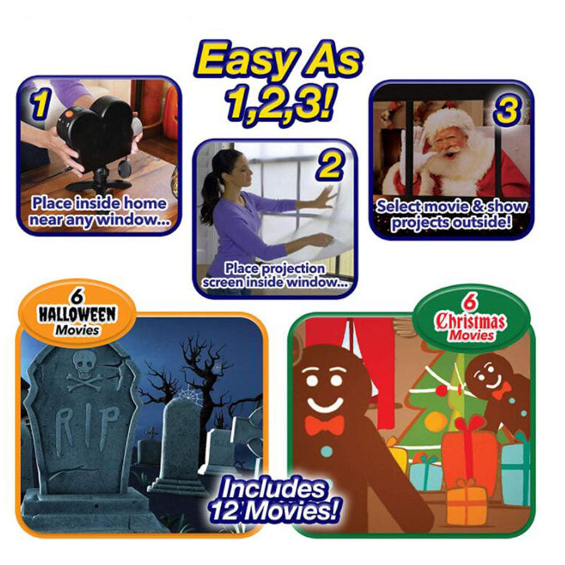 Window LED Lights Display Laser Halloween Home DJ Show Lights